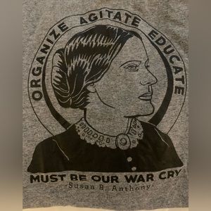 🗳️ gray Susan B Anthony Organize Vote t-shirt 3XL ✅